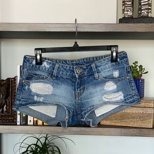 MANGO Cut Off Denim Shorts